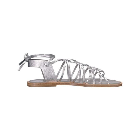 VINCE. Womens Silver Strappy Palmera Round Toe Leather Slingback Sandal 5.5 M - Picture 3 of 4